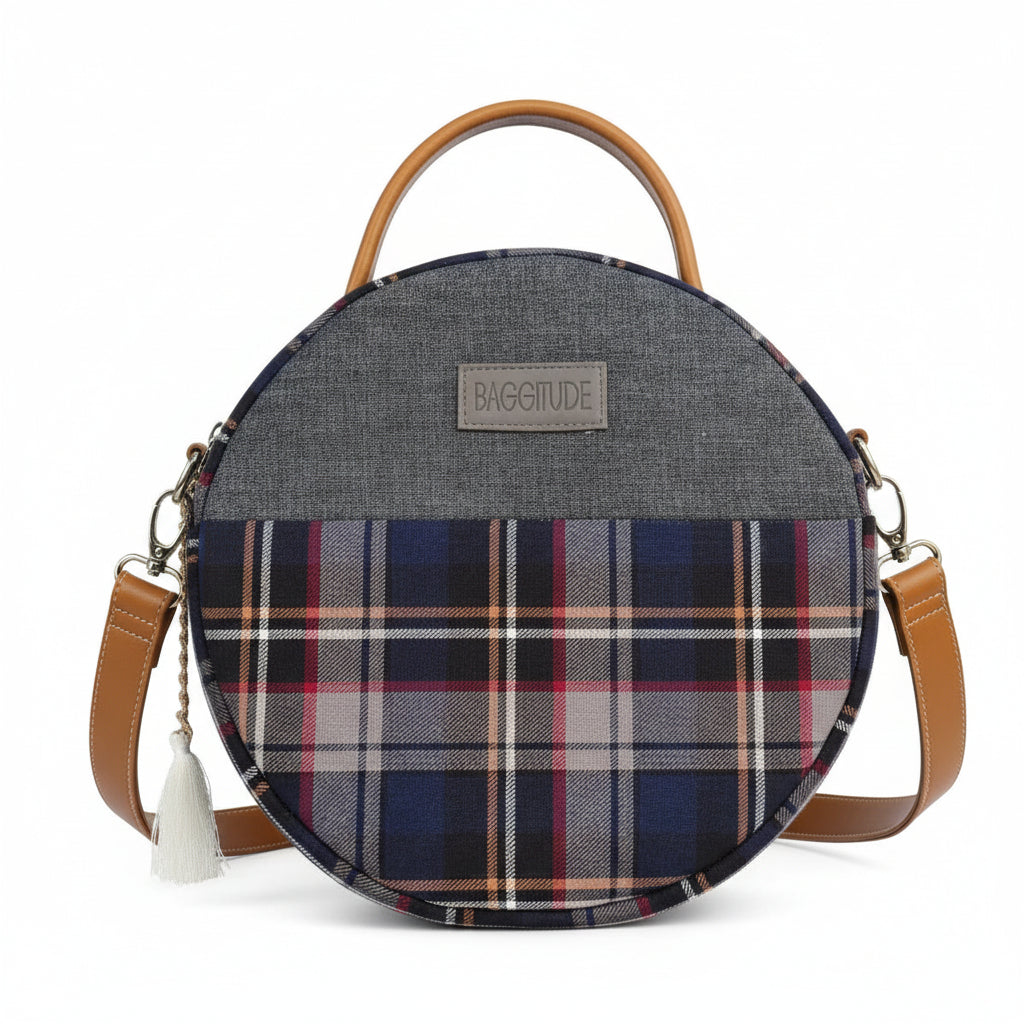 Checked Mini Vanity Bag