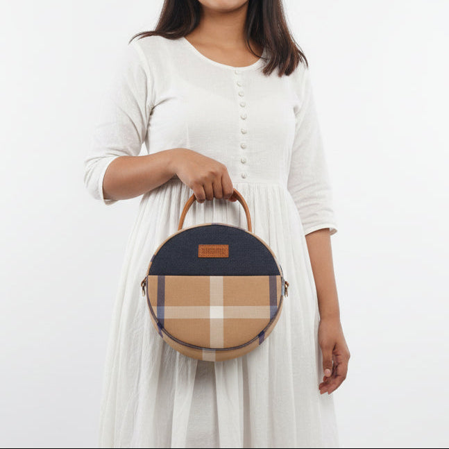 Checked Mini Vanity Bag