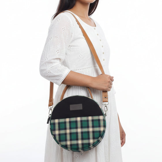 Checked Mini Vanity Bag