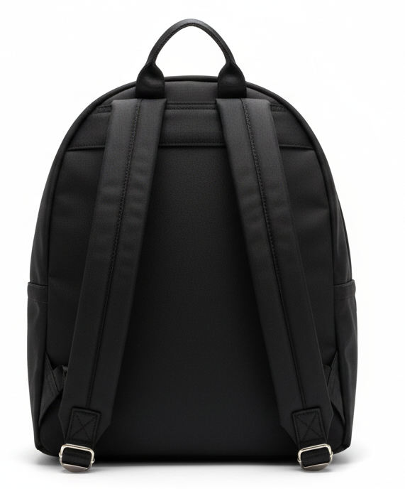 Black Canvas Laptop Backpack