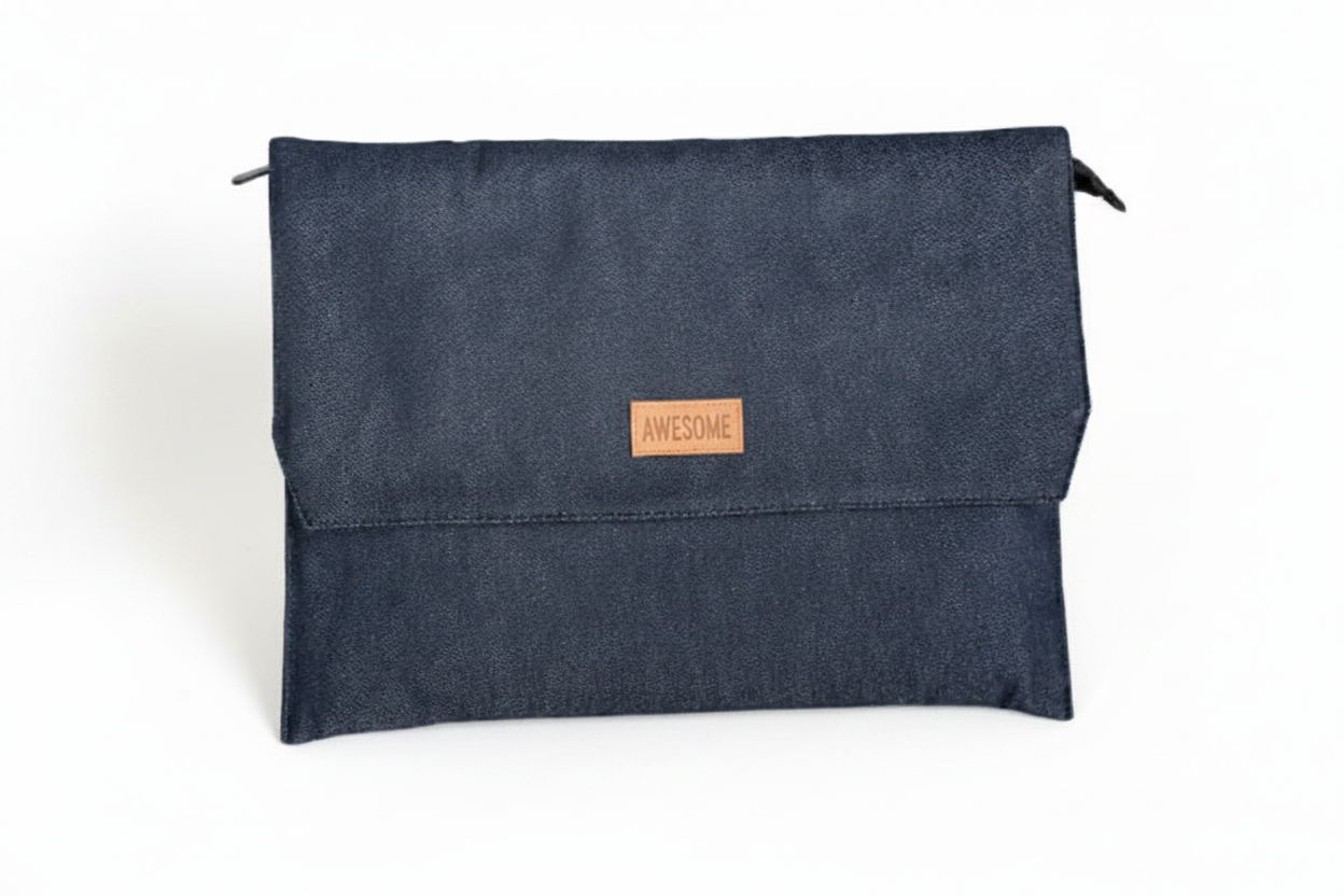 Denim Sleeve Laptop Bag