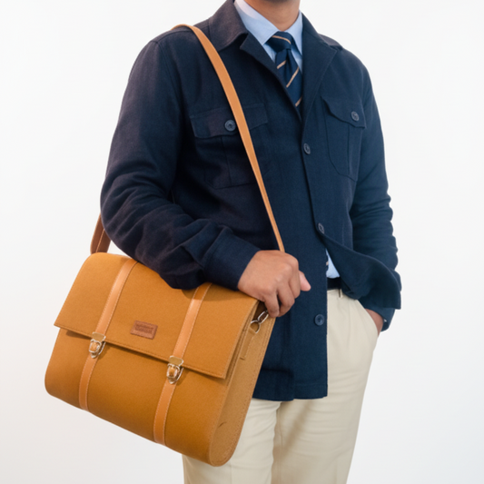 Golden Jute Laptop Bag